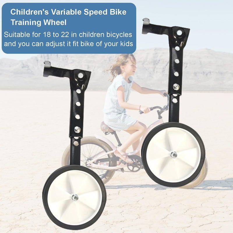 Ragyzity Bicycle Training Wheels, Adjustable Bicycle Training Wheels Heavy Duty Rear with Stabilizers Mounted Kit, Universal Kids Bicycle Balance Stabiliser Mounted Kit for 16 18 20 22 Inch - Image 4